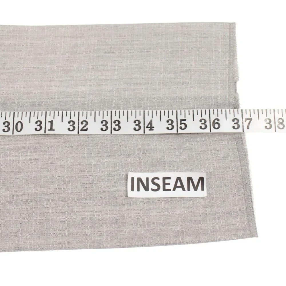 PT01 NWT Flat Front Dress Pants Size 50 34 US Solid Light Gray Melange 100% Wool - Picture 9 of 11